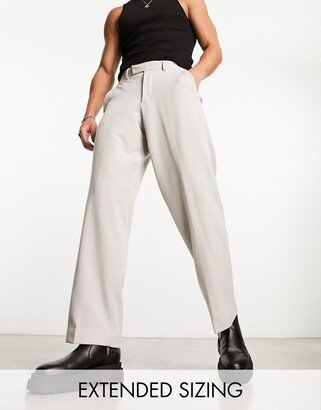 wide leg smart pants in gray