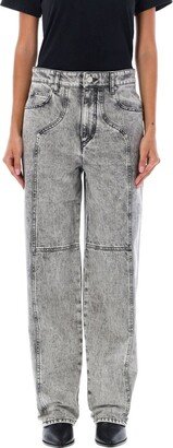 Mid-Waisted Straight-Leg Jeans-AC