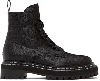 Black Lug Sole Combat Boots