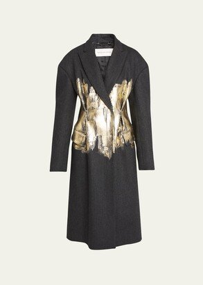 Ravis Abstract Wool Coat