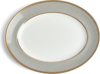 Renaissance Grey Oval Platter 13.75