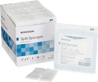 McKesson Split Sponges, 2 in x 2 in, 2 Per Pack, 35 Packs, 70 Total