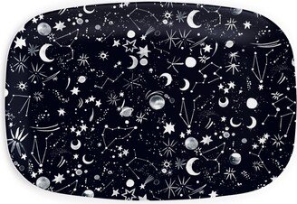 Serving Platters: Constellations - Black Serving Platter, Black