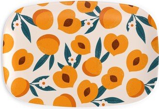 Serving Platters: Summer Peches - Orange Serving Platter, Orange