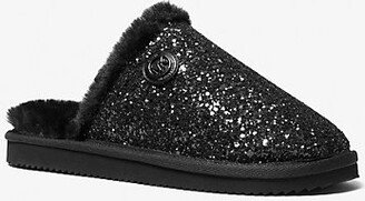 Janis Faux Fur-Lined Glitter Slipper