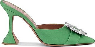 Begum Satin Mule in Green