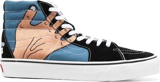 Hand-Print High-Top Sneakers