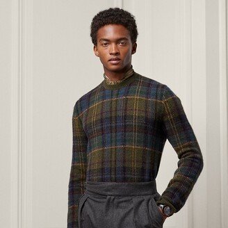 Ralph Lauren Plaid Cashmere-Wool Sweater