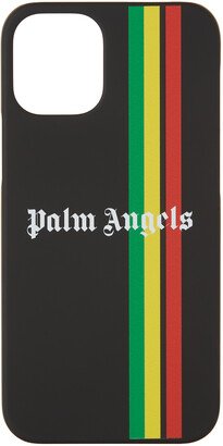Black Multicolor Stripe iPhone 12 Mini Case
