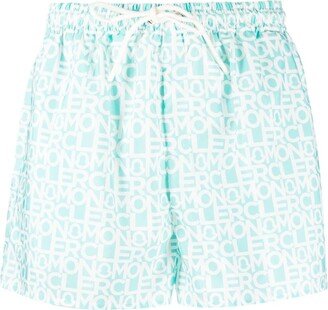 Logo-Print Drawstring Shorts-AC