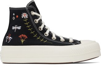 Black Chuck Taylor All Star Lift Platform Enchanted Garden Sneakers