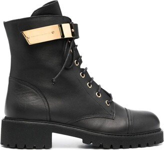 Lace-Up Combat Boots-AN