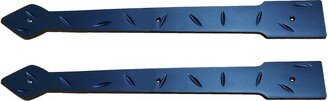 Pair Of 18 Faux Arrow Hinges - Decorative Strap With Ding Marks