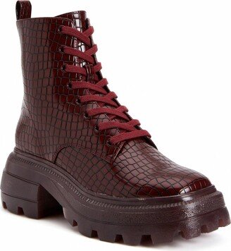 The Geli Combat Croco Emboss Boot