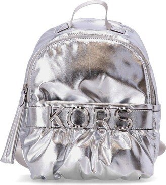 Logo-Lettering Ruched Backpack