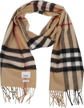 Classic Checked Fringed Scarf