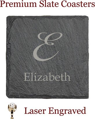 Slate Coasters Engraved - Wedding Gift Coaster Set Personalized Custom Drink Houswarming-AA