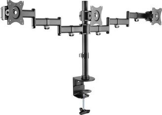 Triple Monitor Desk Mount TV Stand for TVs up to 27 Black