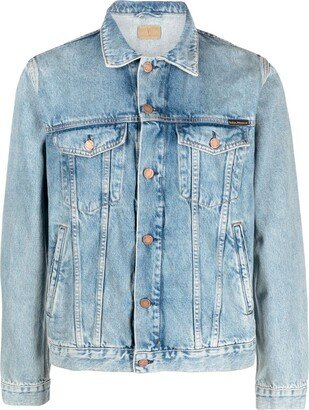 Vintage Blue Buttoned Robby Denim Jacket