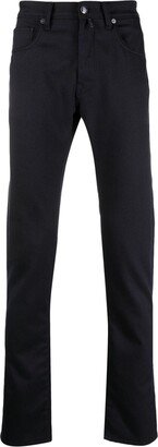 Slim-Cut Logo-Patch Chino Trousers