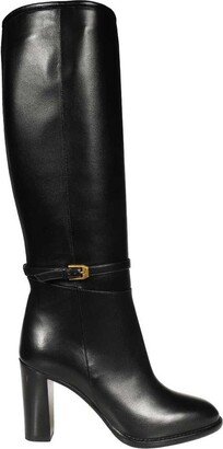 Buckled Strap High Knee Boots