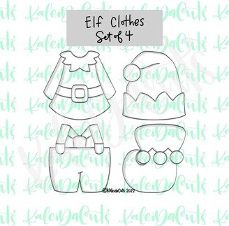 Elf Clothes Set Of 4 Cookie Cutters