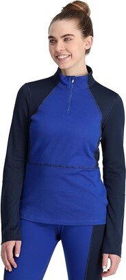 Charger 1/2 Zip (Electric Blue) Women's Clothing