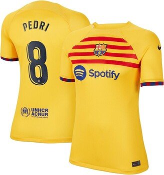 Women's Pedri Yellow Barcelona 2022/23 Fourth Breathe Stadium Replica Player Jersey