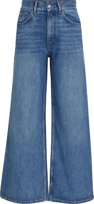 High-Waisted Wide-Leg Jeans-AJ