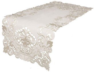 Garden Trellis Embroidered Cutwork Table Runner, 15