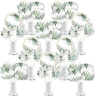 Big Dot Of Happiness Boho Botanical Greenery Party Centerpiece Sticks Showstopper Table Toppers 35 Pc