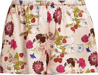 Floral Silk Pajama Shorts