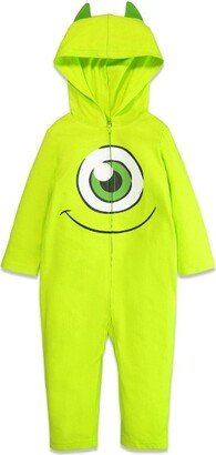 Pixar Monsters Inc. Mike Wazowski Toddler Boys Cosplay Fur Coverall 4T