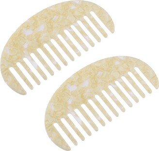 Unique Bargains Anti-Static Hair Comb Wide Tooth for Thick Curly Hair Hair Care Detangling Comb For Wet and Dry White 2 Pcs