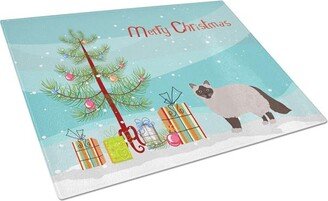 CK4570LCB Birman Cat Merry Christmas Glass Cutting Board