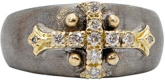 Old World Diamond Cross Ring