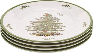 Christmas Tree Melamine Salad Plates, Set of 4