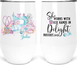 Proverbs 3113/She Works With Her Hands in Delight/Sewing/Quilting/Sewing Gift/Sewing Room/Sewing Room Decor/Sewing Mug/Sewing Ideas/Mom