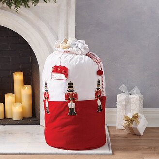 Embroidered Nutcracker Soldier Santa's Gift Bag