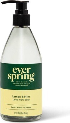 Lemon & Mint Liquid Hand Soap - 12 fl oz - Everspring™