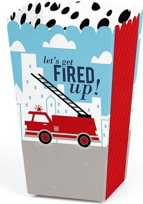 Big Dot Of Happiness Fired Up Fire Truck - Baby Shower or Birthday Favor Popcorn Treat Boxes - 12 Ct