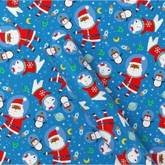 50 sq ft Santa and Friends in Space Christmas Gift Wrap Blue - Wondershop™