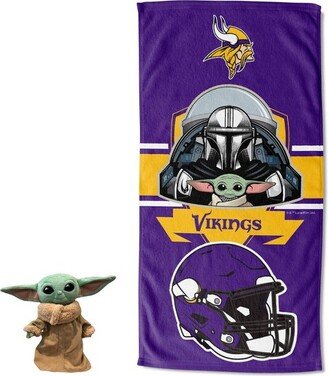 27x54 NFL Minnesota Vikings Star Wars Hugger with Beach Towel