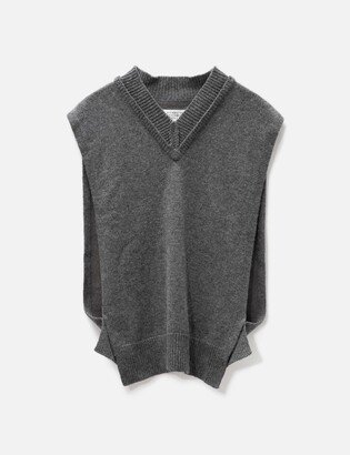 Layered Knit Vest-AB