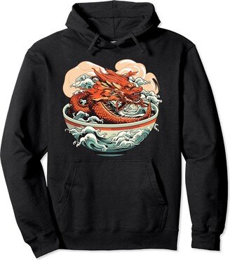 Sushi Dragon Roll Japanese Food Dragon Gifts Sushi Dragon Japanese Food Kawaii Dragon Anime Sushi Pullover Hoodie