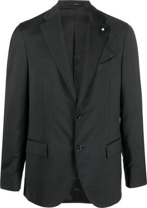 Single-Breasted Wool Blazer-BH