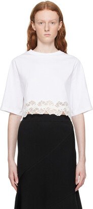 White Lace Trim T-Shirt