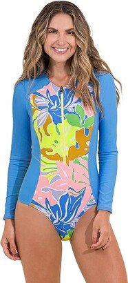 Selvatik Triton Surfsuit One-Piece (Blue) Women's Swimsuits One Piece