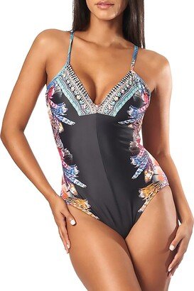 La Moda Clothing Print One-Piece Swimsuit