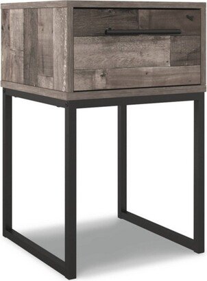 Neilsville Nightstand Black/Gray/Beige